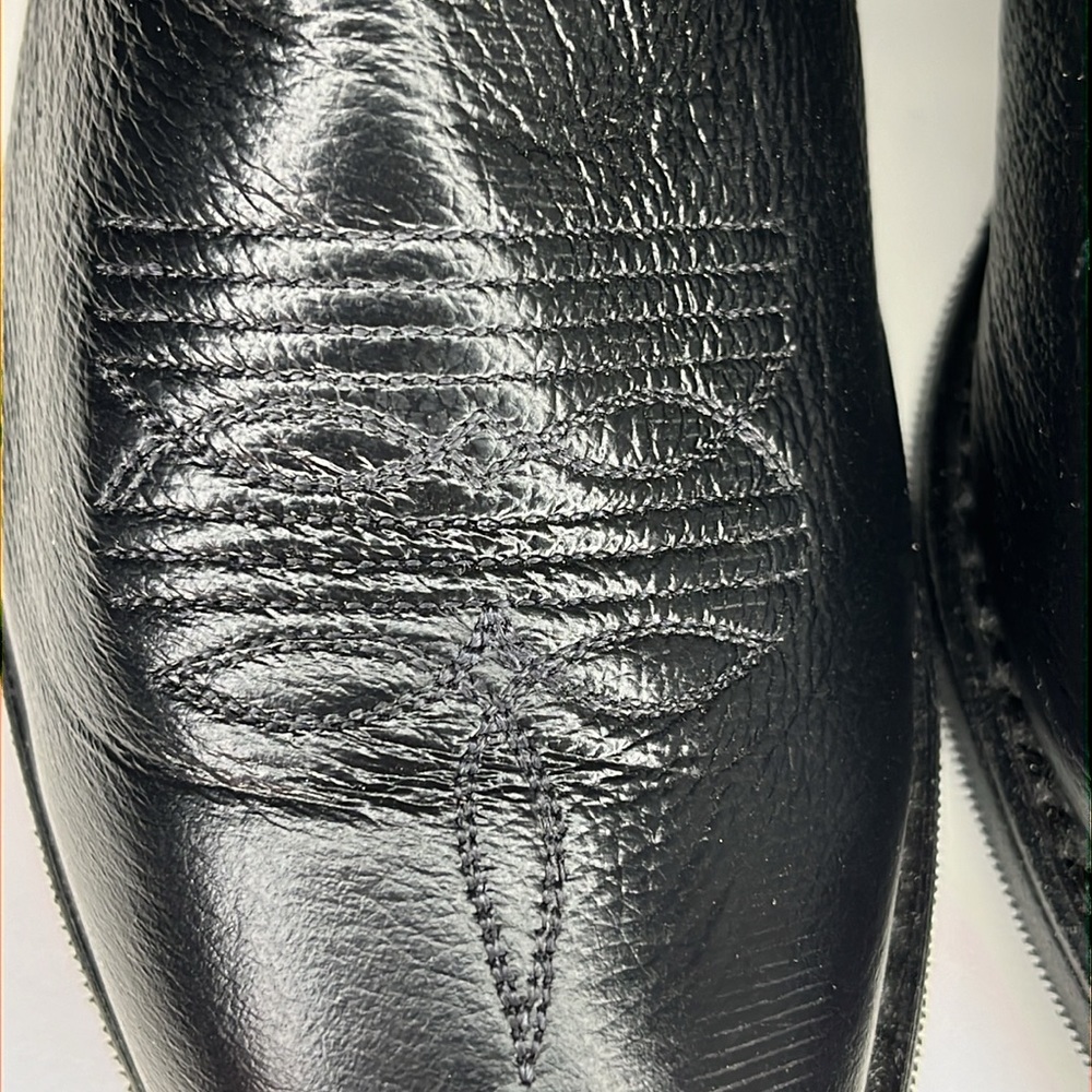 Abilene Sage Western Black Dress Boots Round Toe Zipper Side Men’s US 7.5 D - Picture 6 of 14